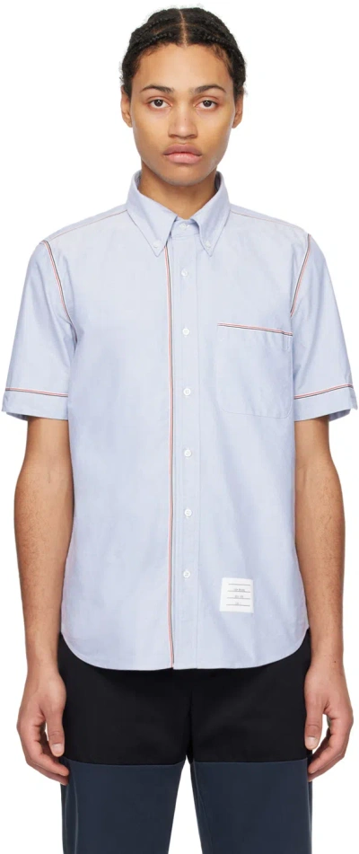 Thom Browne Blue Rwb Stripe Shirt In 480 Light Blue