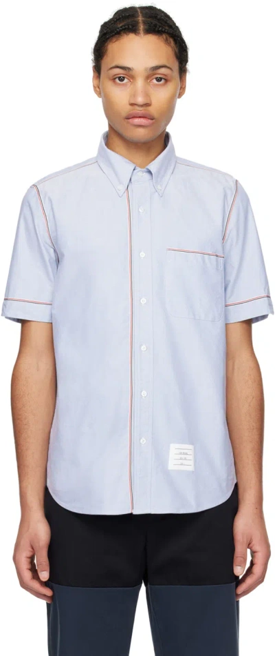 Thom Browne Blue Rwb Stripe Shirt In Light Blue