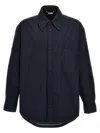 Thom Browne Button-up Overshirt Checkered Pattern In Blue