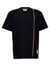 Thom Browne Signature Stripe Crewneck T-shirt In Blue