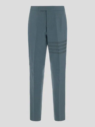 Thom Browne Blue Trousers In Darkblue