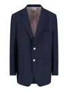 Thom Browne Blue Virgin Single-breasted Blazer - Blue