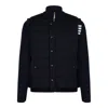Thom Browne Blue Virgin Wool Jackets In Black