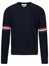Thom Browne Men's Rwb Wool Crewneck Jumper Sweater