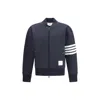 Thom Browne Blue Viscose Bomber In Blue