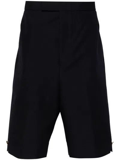 THOM BROWNE WOOL BERMUDA SHORTS - MEN'S - CUPRO/VIRGIN WOOL