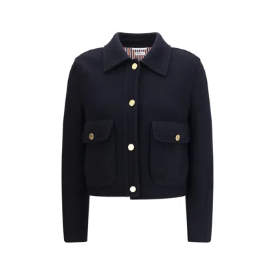 Thom Browne Blue Wool Oves Aries Full-length Jacket