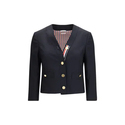 Thom Browne Blue Wool Oves Aries Jacket