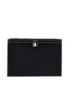 Thom Browne Small Document Pouch In Blue