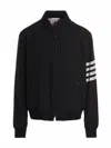 Thom Browne 4-bar Plain Weave Suiting Overcoat