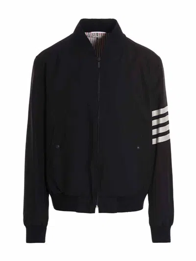 Thom Browne Bomber '4 Bar' In Black