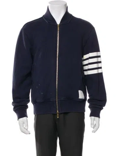 Pre-owned Thom Browne Bomber Jacket In Blue