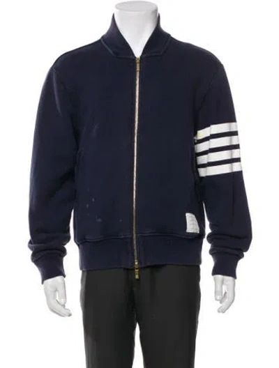 Pre-owned Thom Browne Bomber Jacket In Blue