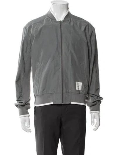 Pre-owned Thom Browne Bomber Jacket In Gray