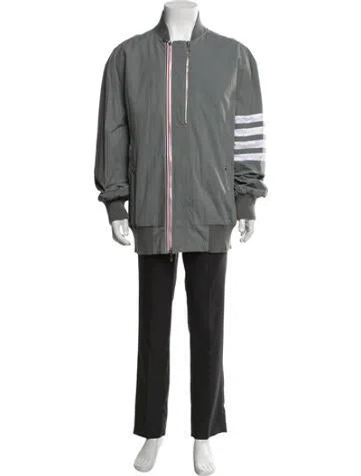 Pre-owned Thom Browne Bomber Jacket In Grey