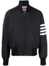 Thom Browne 4-bar Plain Weave Suiting Bomber Jacket In Black