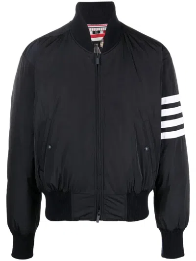 THOM BROWNE THOM BROWNE BOMBER JACKET WITH 4-STRIPE DETAIL