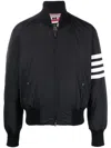Thom Browne 4-bar Plain Weave Suiting Bomber Jacket In Black