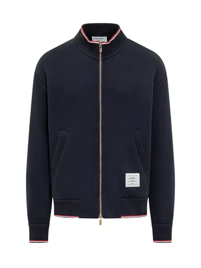 Thom Browne Bomber Jacket With Zip - Fall Winter 25 In Navy