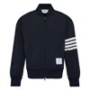 Thom Browne Classic Loopback 4-bar Bomber Men In Blue