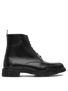 Thom Browne Black Commando Sole Apron Stitch Boots