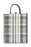 Thom Browne Grey 4-bar Stripe Tote Bag In 980