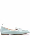 Thom Browne Bow-embellished Trimmed Loafers In Blue