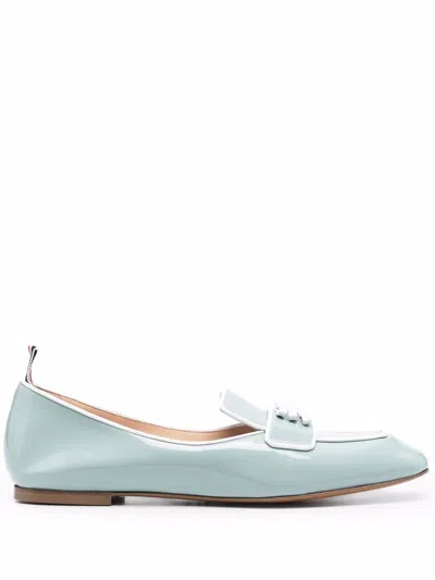 Thom Browne Bow-embellished Trimmed Loafers In Blue