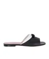 Thom Browne Bow Detail Flat Sole Open Toe Sandals In Black