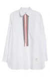 Thom Browne Bow Tie Logo Blouse