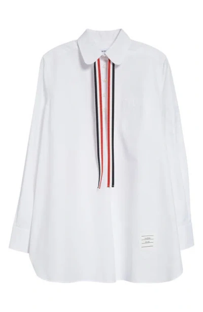 THOM BROWNE THOM BROWNE BOW TIE COTTON OXFORD SHIRT