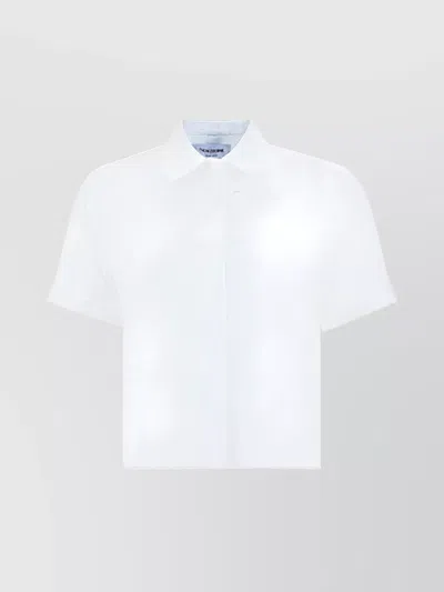 Thom Browne Bowling Shirt With Chest Pocket And Regular Fit