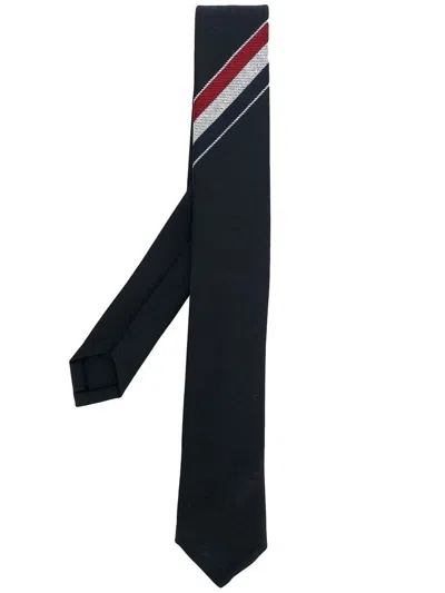 Thom Browne Classic Tie With Engineered Stripes In Multicolour