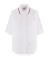 Thom Browne Box Pleat Cotton Shirt In White