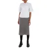 Thom Browne Fresco Maxi Low Rise Bias Skirt