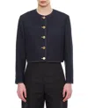 Thom Browne Women's Box Pleat Wool Cardigan Jacket In Black