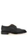 Thom Browne Derby Shoes In Grained Leather In Black