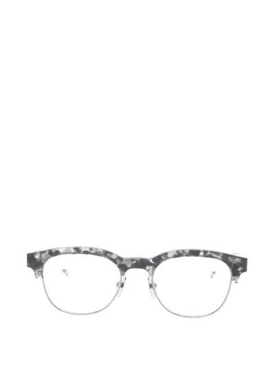 Thom Browne Browline Glasses In Gray