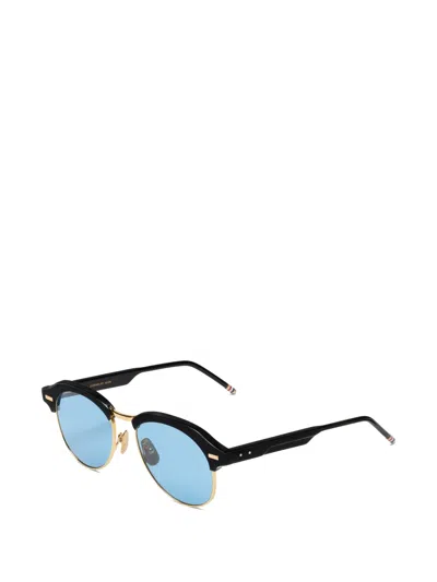 Thom Browne Browline-frame Tinted Sunglasses In Blue