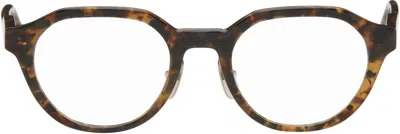 Thom Browne Brown Acetate Oval Glasses