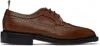 Thom Browne Brown Longwing Brogue Oxfords In 215 Med Brown