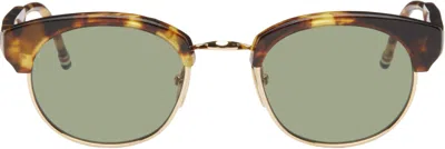 Thom Browne Brown Oval Sunglasses