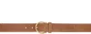 Thom Browne Brown Pebble Grain Round Buckle Belt