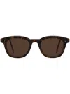 Thom Browne Tokyo Tortoise Rectangular Sunglasses In Brown