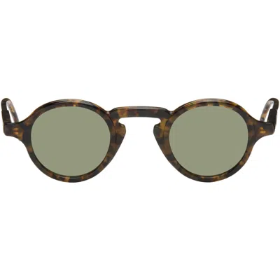 Thom Browne Brown Round Sunglasses In Green