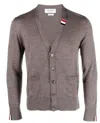 Thom Browne Brown Virgin Wool Sweaters In Gray