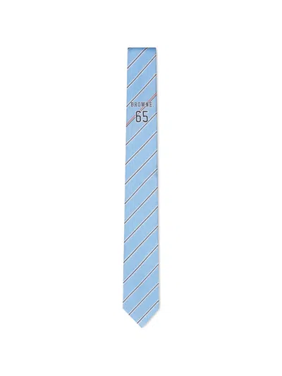 Thom Browne Browne 65 Jacquard Tie In Blue