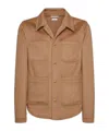 Thom Browne Brushed-effect Jacket In Brown