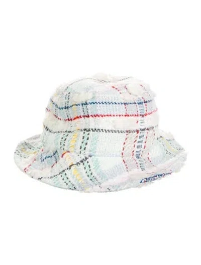 Pre-owned Thom Browne Bucket Hat In White