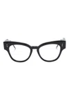 THOM BROWNE BUTTERFLY-FRAME GLASSES